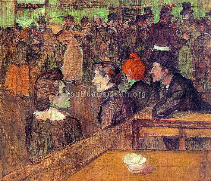At the Moulin de la Galette - 亨利·德·土鲁斯·罗特列克